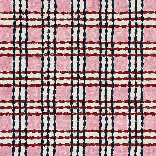 SCHUMACHER  MOLLY MAHON TRELLIS HAND BLOCK PRINT PRINTS PRINTS ROSE , MIDNIGHT   - 179801