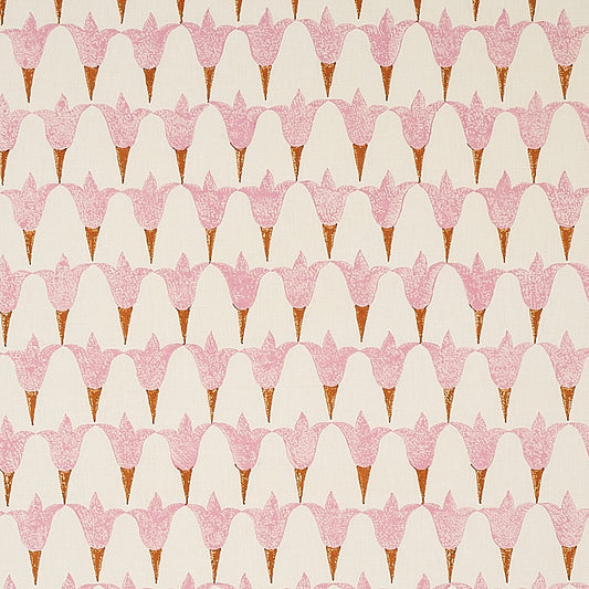 SCHUMACHER  MOLLY MAHON TULIP HAND BLOCK PRINTS PRINTS ROSE , COPPER   - 179821