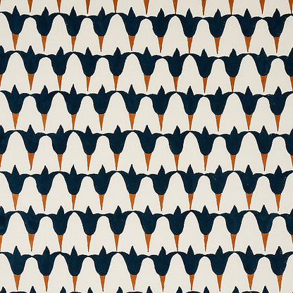 SCHUMACHER  MOLLY MAHON TULIP HAND BLOCK PRINTS PRINTS MIDNIGHT , COPPER   - 179822