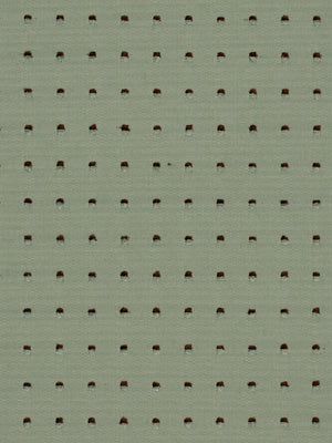 Light green perforated material featuring a regular grid of small round holes.