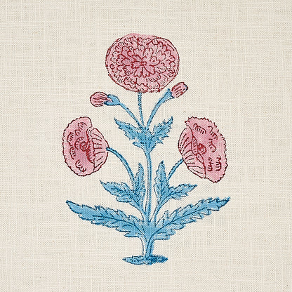 SCHUMACHER  MOLLY MAHON POPPY HAND BLOCK PRINT PRINTS PRINTS ROSE , SKY   - 179840