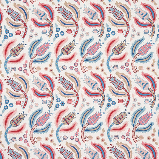 SCHUMACHER  EAST MEETS WEST MALABAR VINE PRINTS PRINTS SKY , ROSE   - 179851