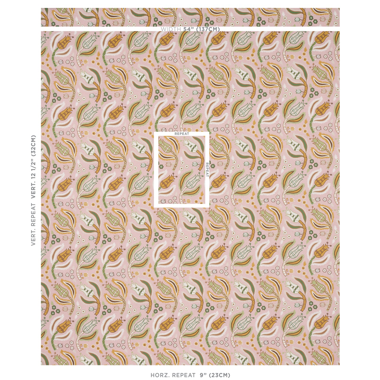 SCHUMACHER  EAST MEETS WEST MALABAR VINE PRINTS PRINTS BLUSH   - 179852