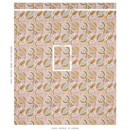 SCHUMACHER  EAST MEETS WEST MALABAR VINE PRINTS PRINTS BLUSH   - 179852