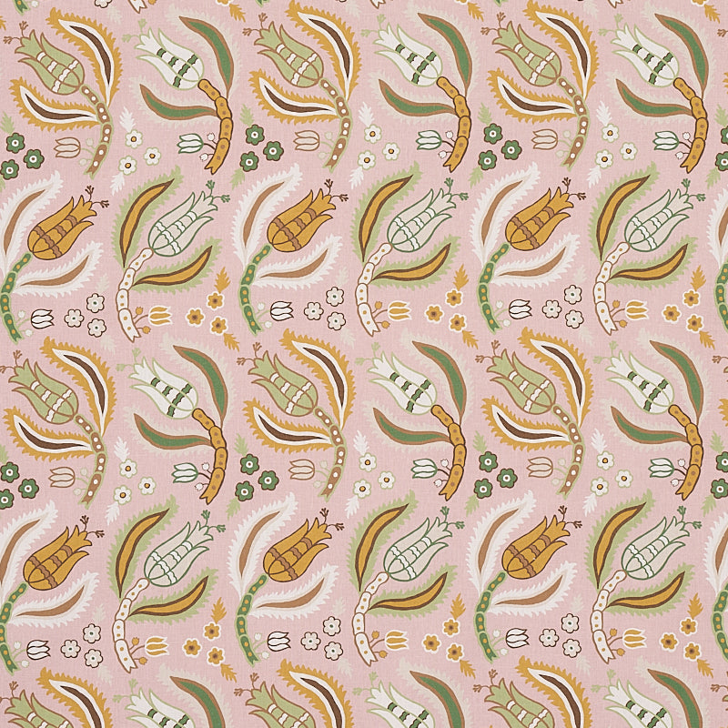 SCHUMACHER  EAST MEETS WEST MALABAR VINE PRINTS PRINTS BLUSH   - 179852