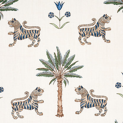 SCHUMACHER FABRIC  MYSTIQUE TIGER PALM   DELFT   - 179931