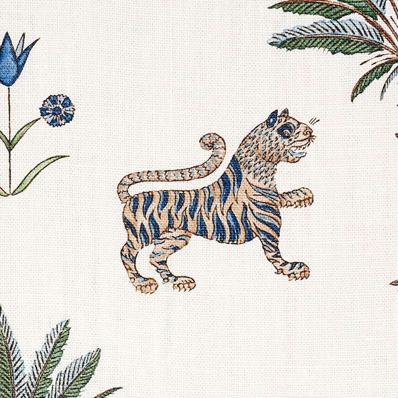 SCHUMACHER FABRIC  MYSTIQUE TIGER PALM   DELFT   - 179931