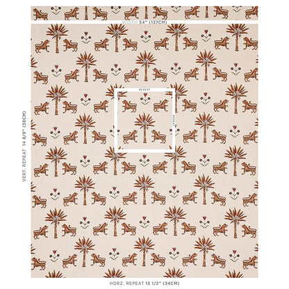 SCHUMACHER  MYSTIQUE TIGER PALM PRINTS PRINTS CRIMSON   - 179932