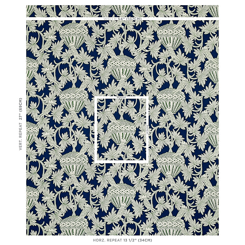 SCHUMACHER  MYSTIQUE SANTAREM PRINTS PRINTS NAVY   - 179940