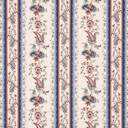 SCHUMACHER  CABANA ELENA PAISLEY STRIPE PRINTS PRINTS BLUE   - 179980
