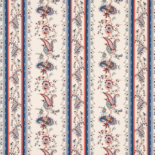 SCHUMACHER  CABANA ELENA PAISLEY STRIPE PRINTS PRINTS BLUE   - 179980