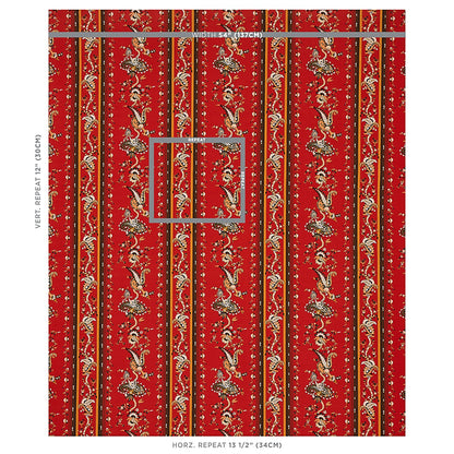 SCHUMACHER  CABANA ELENA PAISLEY STRIPE PRINTS PRINTS POMPEII   - 179982