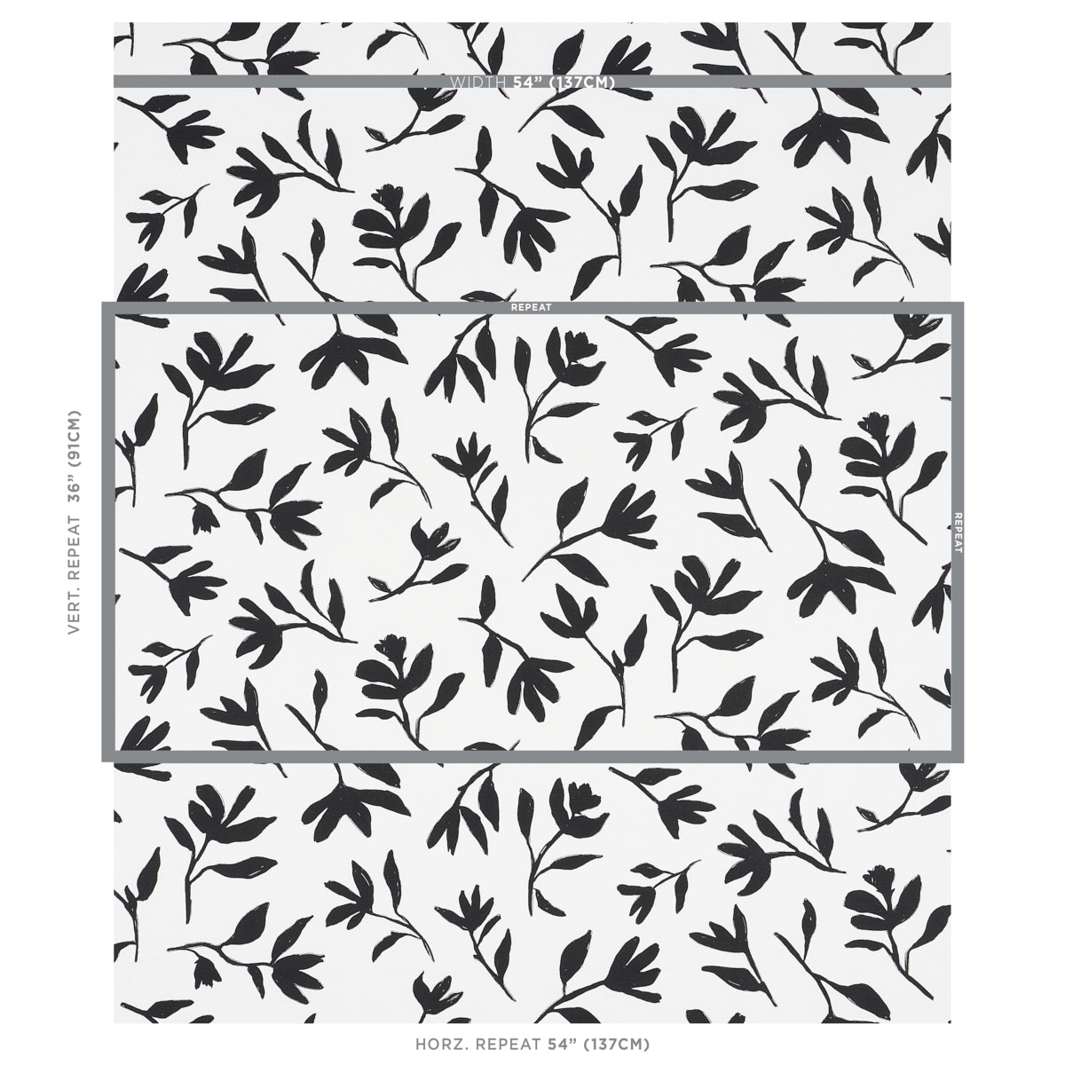 SCHUMACHER  NEW WAVE: BLACK & WHITE LAUREL   Black   - 180011