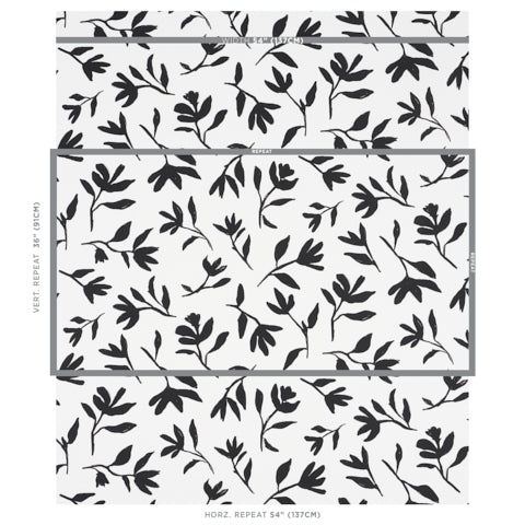 SCHUMACHER  NEW WAVE: BLACK & WHITE LAUREL   Black   - 180011