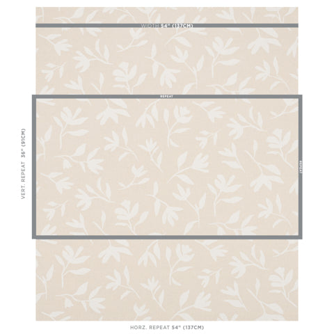 SCHUMACHER  SMITH STREET LAUREL   White On Unbleached   - 180012
