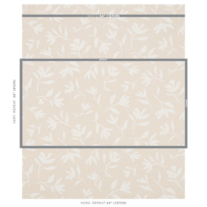 SCHUMACHER  SMITH STREET LAUREL   White On Unbleached   - 180012