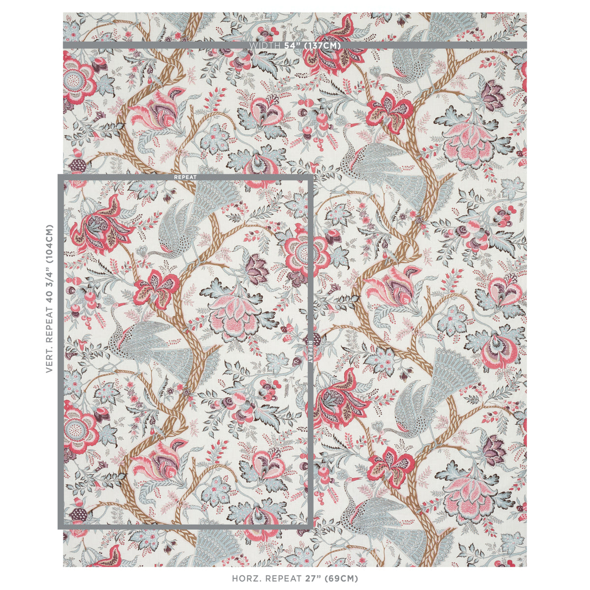SCHUMACHER FABRIC  SCHUMACHER FABRIC CLASSICS AVELINE LINEN   ROSE   - 180051