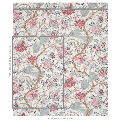 SCHUMACHER FABRIC  SCHUMACHER FABRIC CLASSICS AVELINE LINEN   ROSE   - 180051