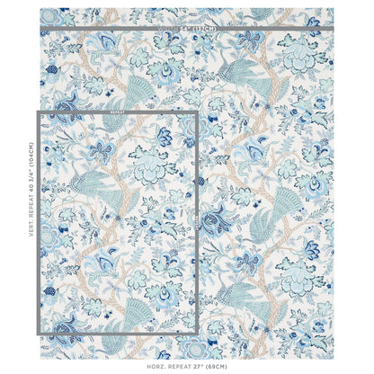 SCHUMACHER  SCHUMACHER CLASSICS AVELINE LINEN PRINTS PRINTS SEAGLASS   - 180052