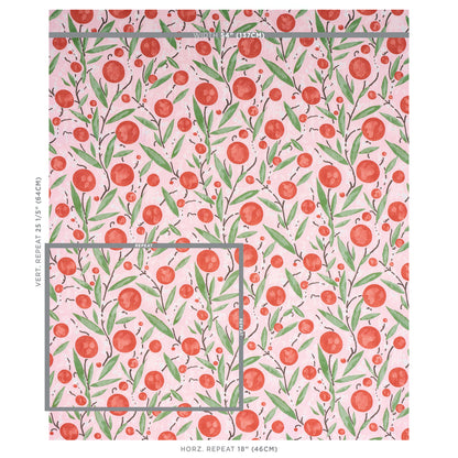 SCHUMACHER  SCHUMACHER CLASSICS MIRABELLE PRINTS PRINTS CHERRY AND BLUSH   - 180061