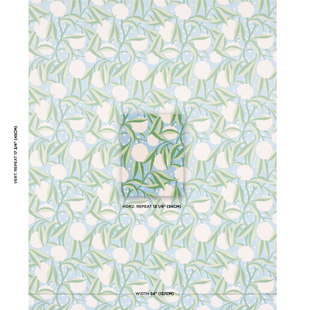 SCHUMACHER  MOON RIVER RUBUS COTTON LINEN   Delft   - 180070