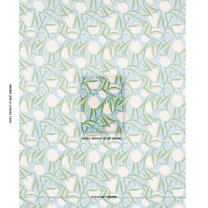 SCHUMACHER  MOON RIVER RUBUS COTTON LINEN   Delft   - 180070