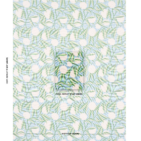 SCHUMACHER  MOON RIVER RUBUS COTTON LINEN   Delft   - 180070