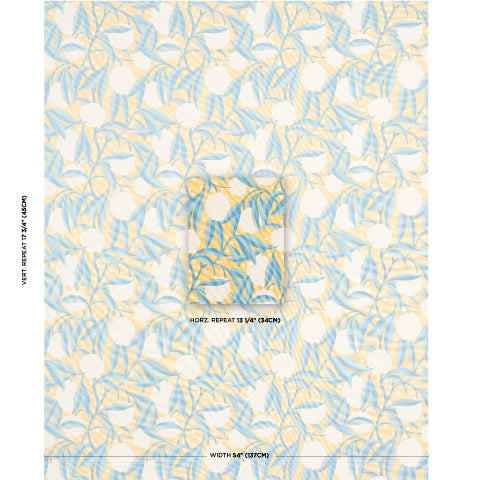 SCHUMACHER  MOON RIVER RUBUS COTTON LINEN   Yellow   - 180072