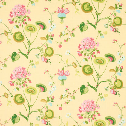 SCHUMACHER  SCHUMACHER CLASSICS VASILY LINEN PRINTS PRINTS GREEN AND YELLOW   - 180082