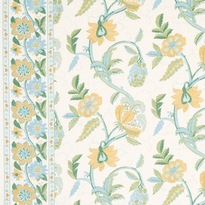 SCHUMACHER  SCHUMACHER CLASSICS INDALI BORDERED LINEN   Citron And Mineral   - 180110