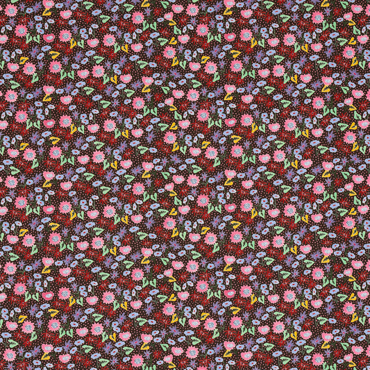 SCHUMACHER  HAPPY MENOCAL CALICO PRINTS PRINTS MULTI ON BROWN   - 180171