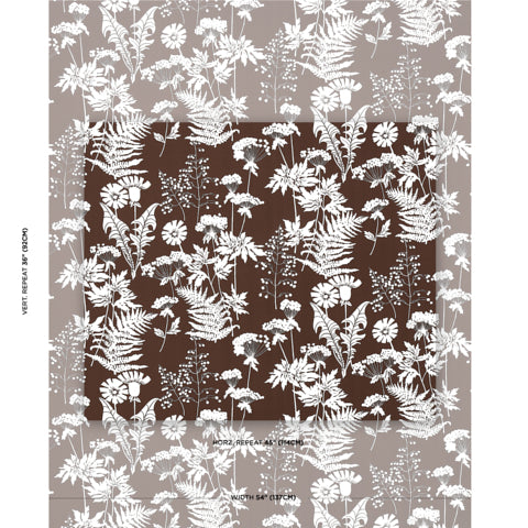 SCHUMACHER  INDOOR/OUTDOOR PRINTS SPRING FLORAL INDOOR/OUTDOOR   Brown   - 180222