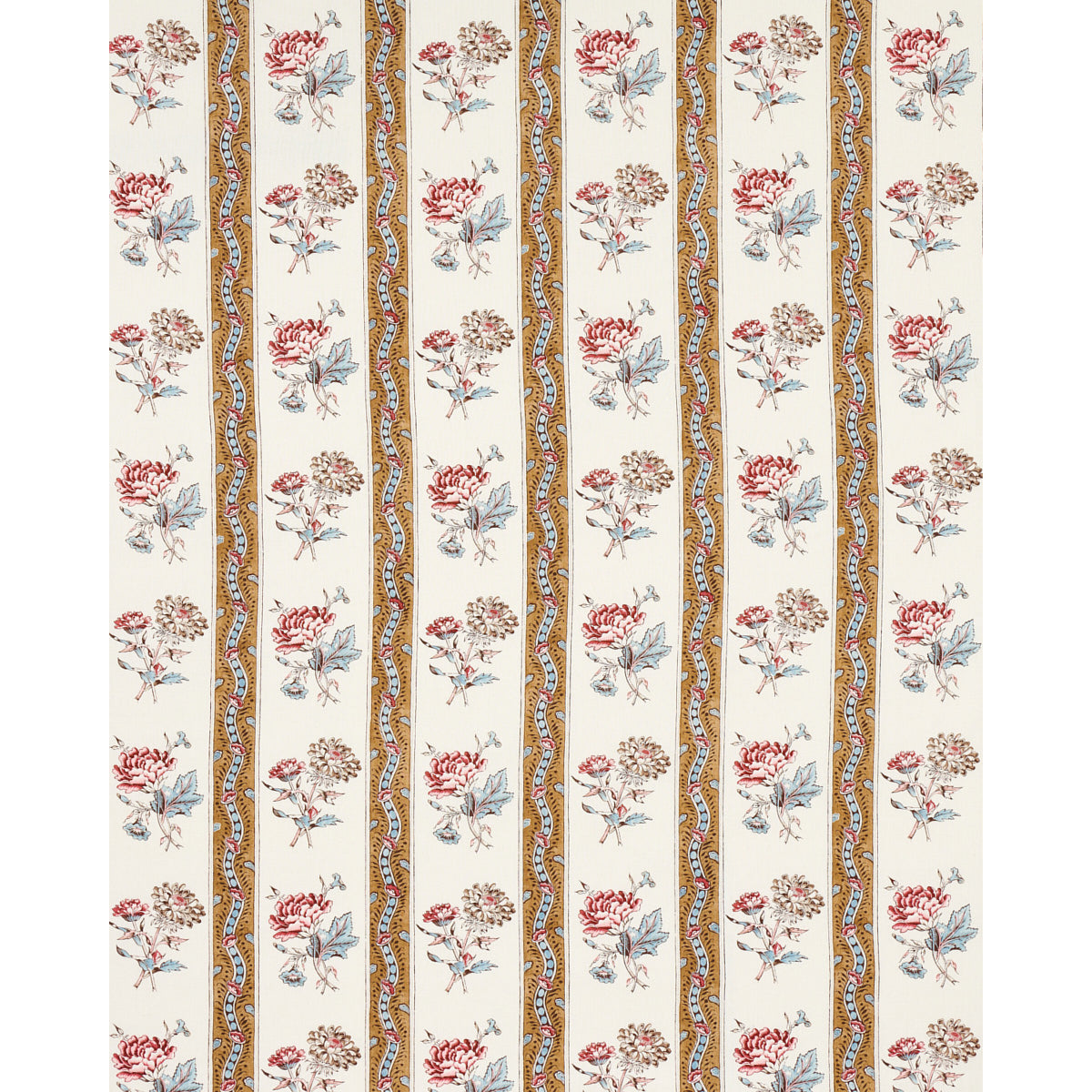 SCHUMACHER  WILLIAMSBURG ARIANA FLORAL STRIPE   Document   - 180240