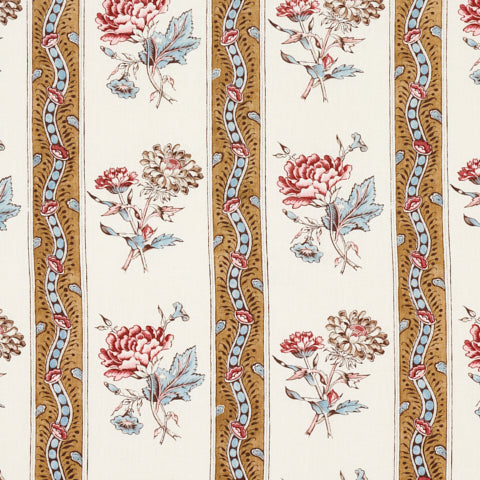 SCHUMACHER  WILLIAMSBURG ARIANA FLORAL STRIPE   Document   - 180240