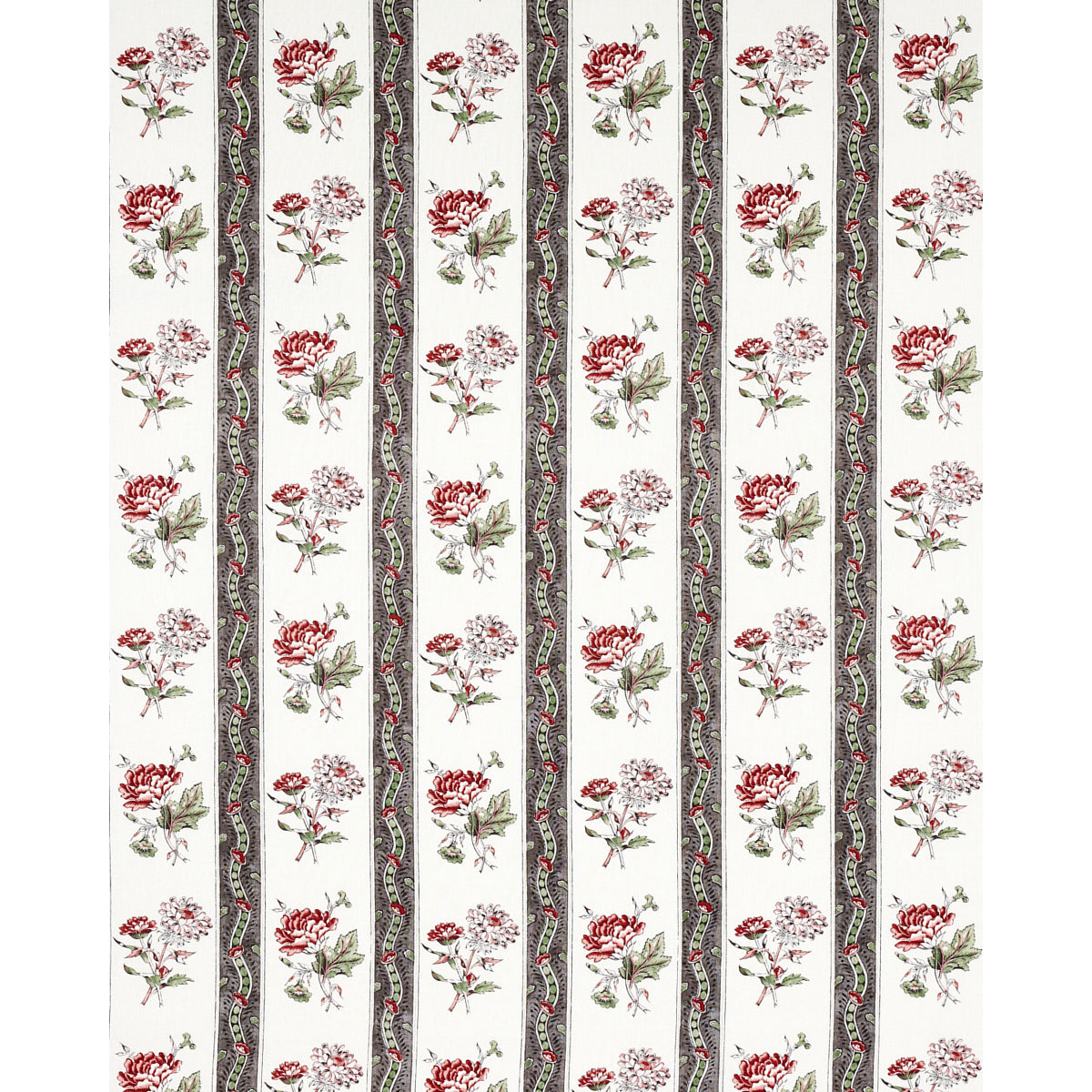 SCHUMACHER  WILLIAMSBURG ARIANA FLORAL STRIPE   Chelsea Garden   - 180242