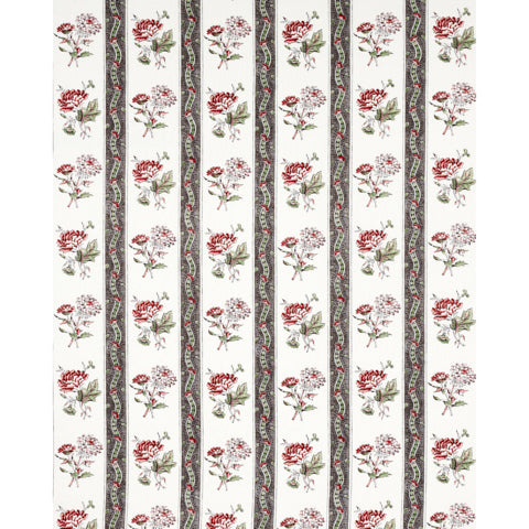 SCHUMACHER  WILLIAMSBURG ARIANA FLORAL STRIPE   Chelsea Garden   - 180242