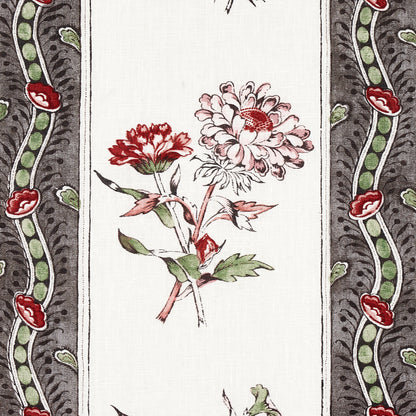SCHUMACHER  WILLIAMSBURG ARIANA FLORAL STRIPE   Chelsea Garden   - 180242