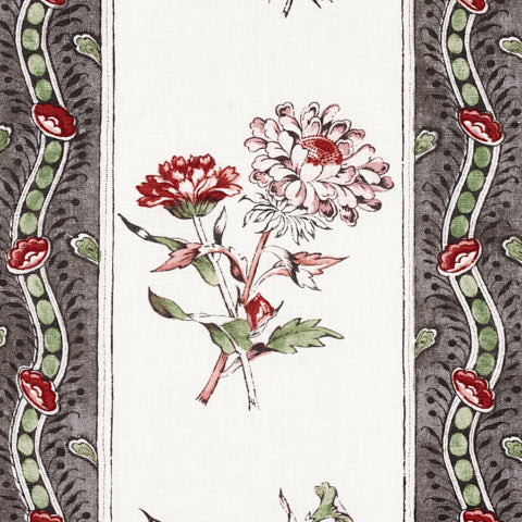 SCHUMACHER  WILLIAMSBURG ARIANA FLORAL STRIPE   Chelsea Garden   - 180242