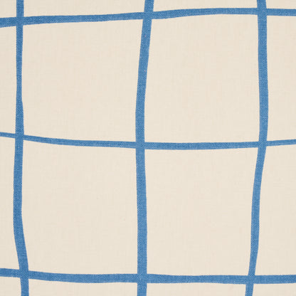 SCHUMACHER FABRIC  MILES REDD PAINTERLY WINDOWPANE   BLUE   - 180292