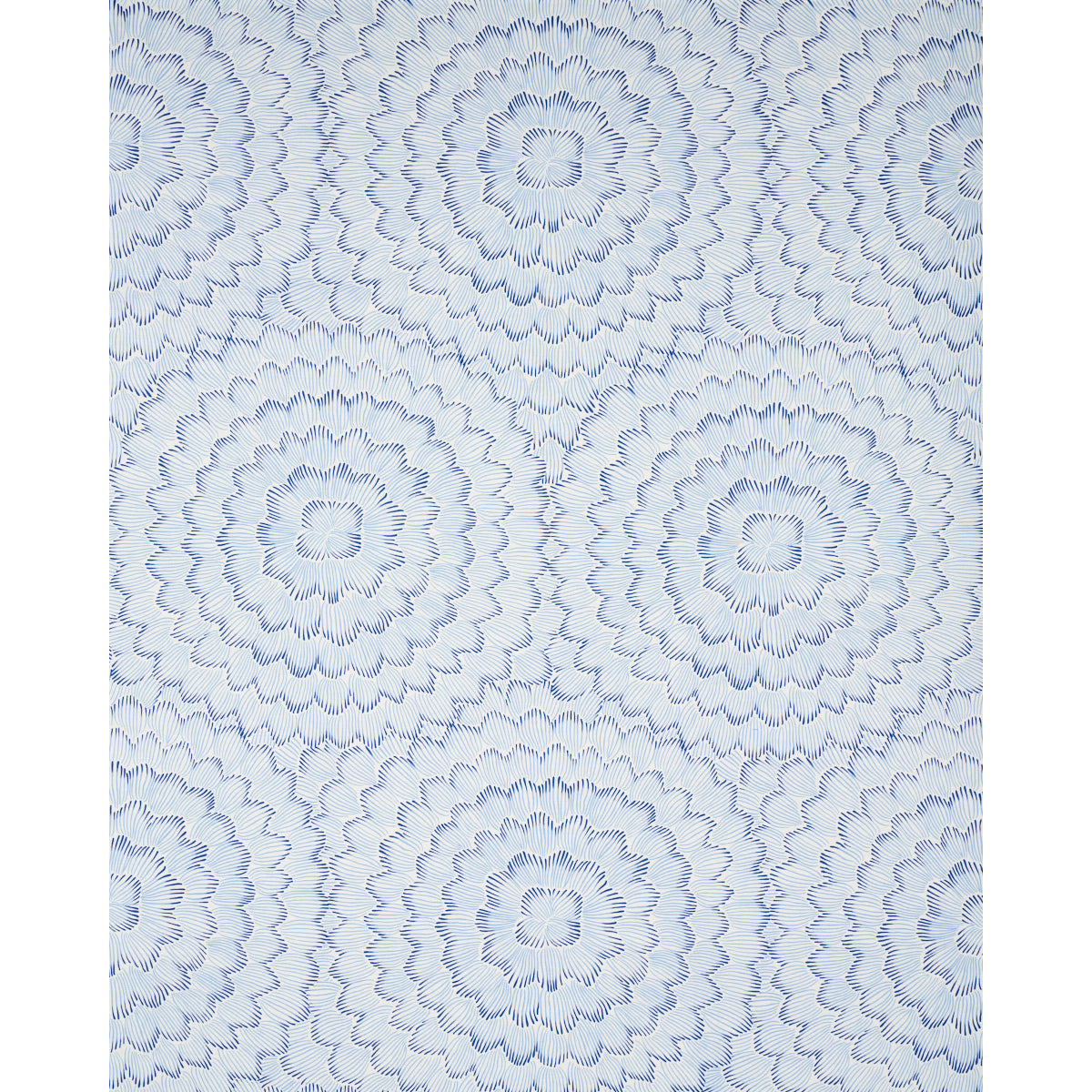 SCHUMACHER FABRIC  FULL BLOOM FEATHER BLOOM   TWO BLUES   - 180360