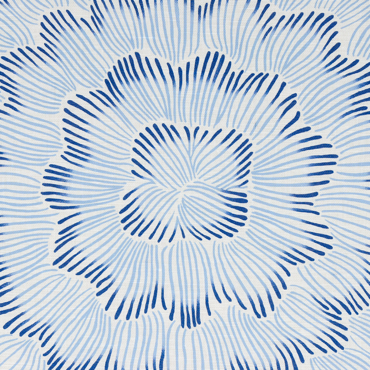 SCHUMACHER FABRIC  FULL BLOOM FEATHER BLOOM   TWO BLUES   - 180360