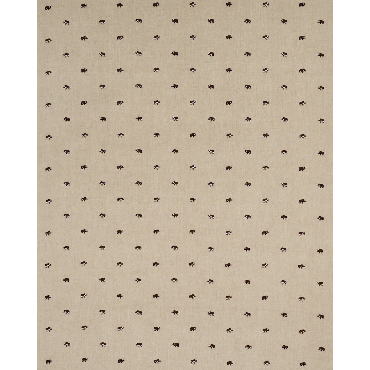 SCHUMACHER  MARIE-CHANTAL Buffalo Embroidered Linen EMBROIDERIES,HIGH PERFORMANCE EMBROIDERIES,HIGH PERFORMANCE NATURAL   - 180450