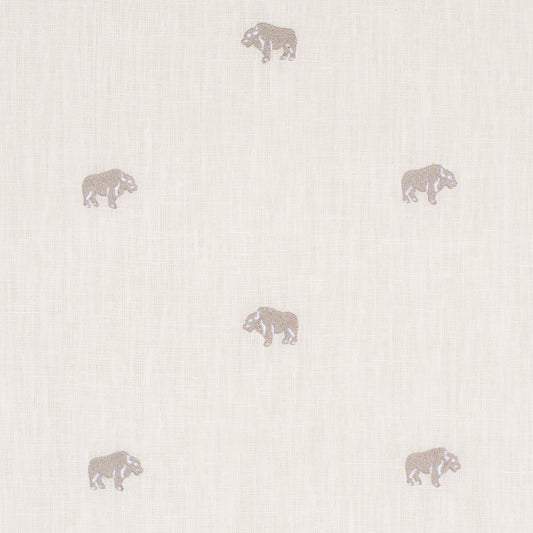 SCHUMACHER  MARIE-CHANTAL Buffalo Embroidered Linen EMBROIDERIES,HIGH PERFORMANCE EMBROIDERIES,HIGH PERFORMANCE IVORY   - 180451
