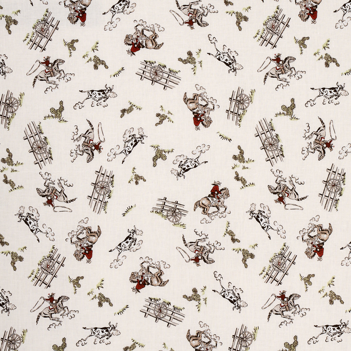 SCHUMACHER  MARIE-CHANTAL WILD WEST PERFORMANCE LINEN PRINTS,HIGH PERFORMANCE PRINTS,HIGH PERFORMANCE CREAM   - 180460