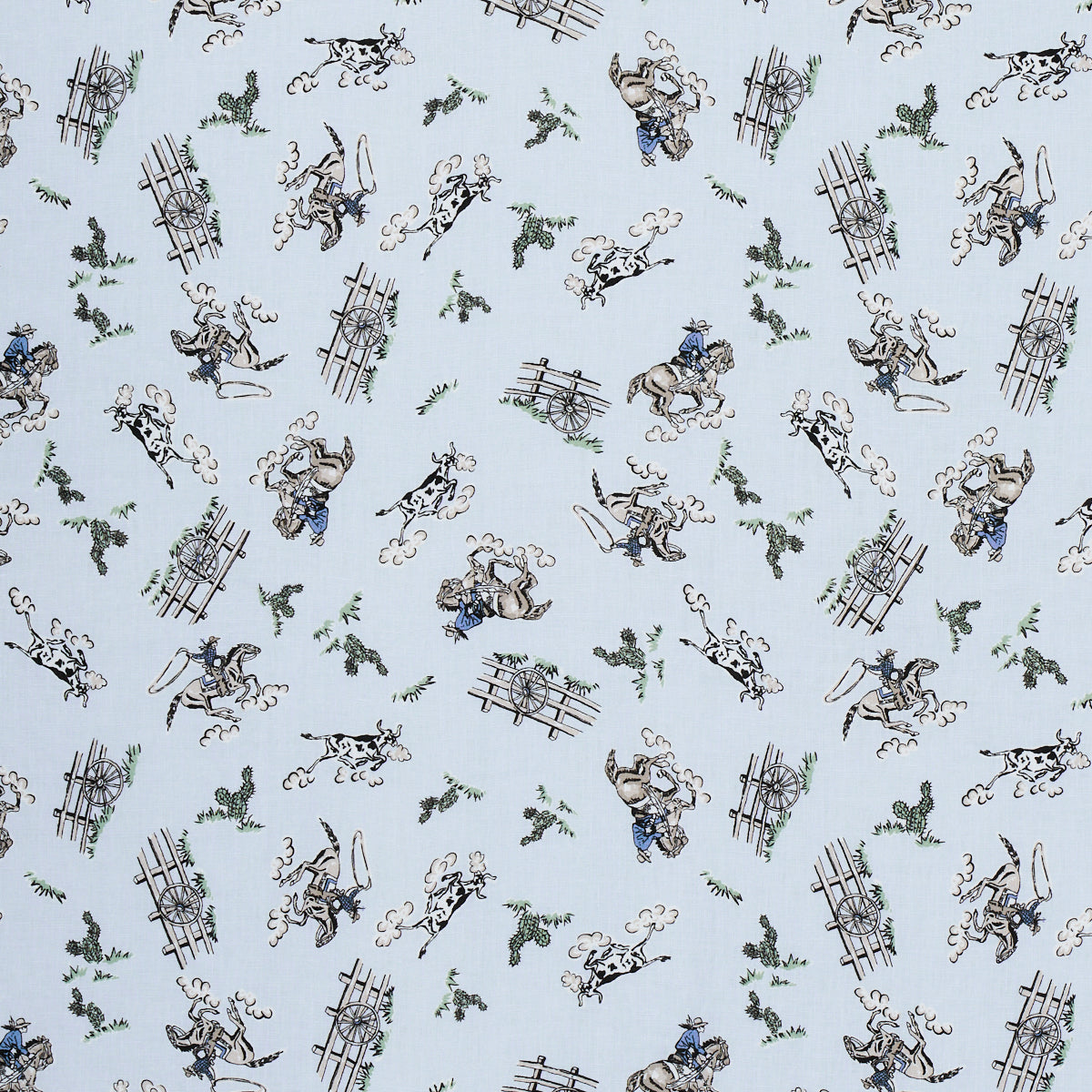 SCHUMACHER  MARIE-CHANTAL WILD WEST PERFORMANCE LINEN PRINTS,HIGH PERFORMANCE PRINTS,HIGH PERFORMANCE BLUE   - 180461