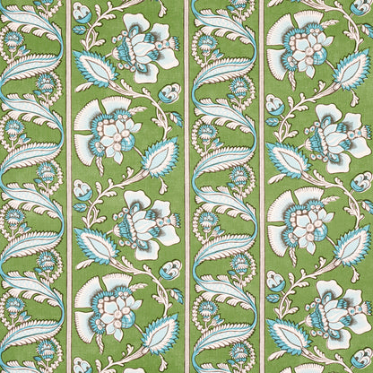 SCHUMACHER  NEW TRADITIONAL: PROVEN??AL MARIELLE VINE PRINTS PRINTS GREEN , PEACOCK   - 180531