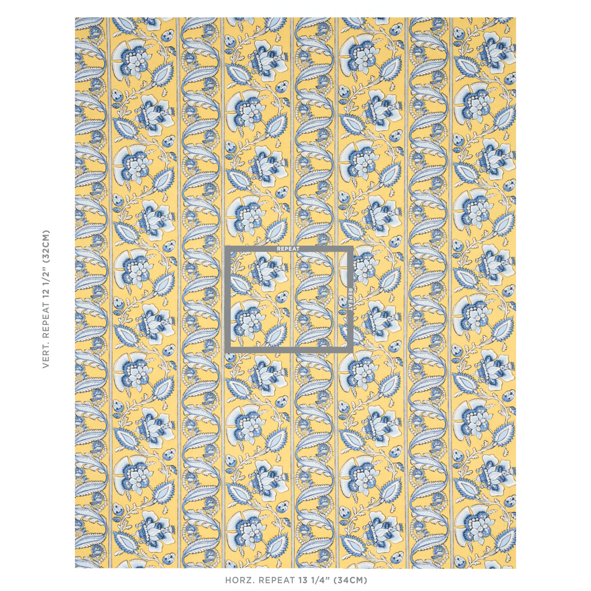 SCHUMACHER  NEW TRADITIONAL: PROVEN??AL MARIELLE VINE PRINTS PRINTS YELLOW , DELFT   - 180532