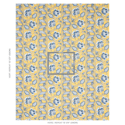 SCHUMACHER  NEW TRADITIONAL: PROVEN??AL MARIELLE VINE PRINTS PRINTS YELLOW , DELFT   - 180532