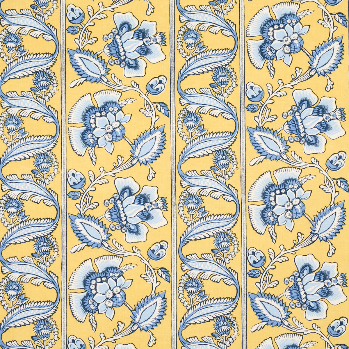 SCHUMACHER  NEW TRADITIONAL: PROVEN??AL MARIELLE VINE PRINTS PRINTS YELLOW , DELFT   - 180532