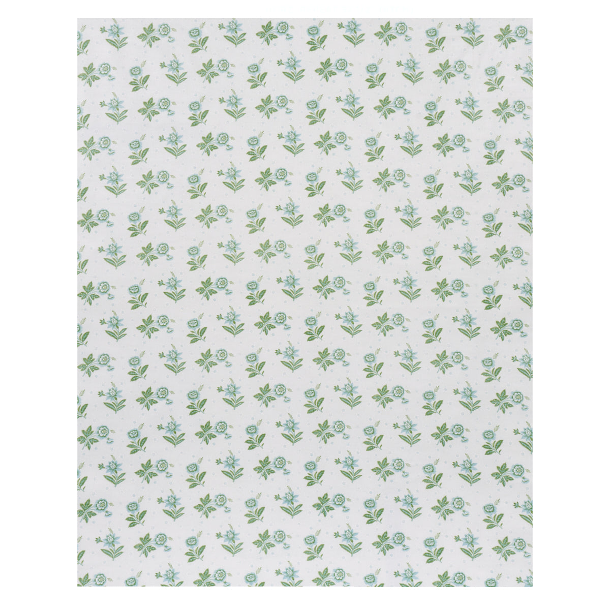 SCHUMACHER FABRIC  NEW TRADITIONAL: PROVEN?????AL COLLINE   LEAF & AQUA   - 180540